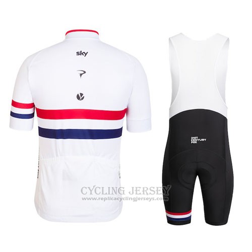 2016 Cycling Jersey France Red and White Short Sleeve and Bib Short